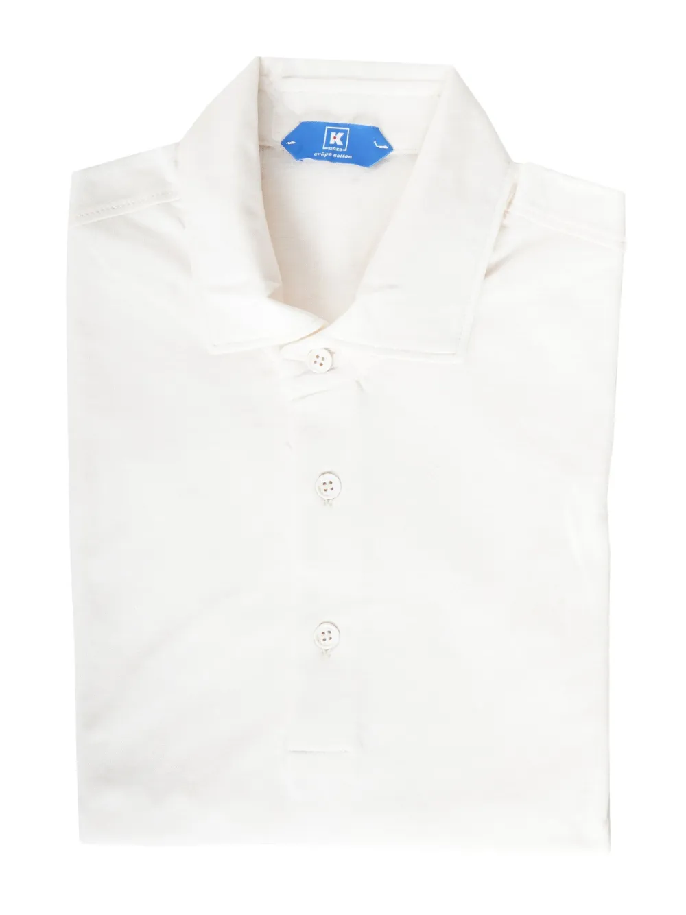 Kiton quarter-button polo shirt Blauw