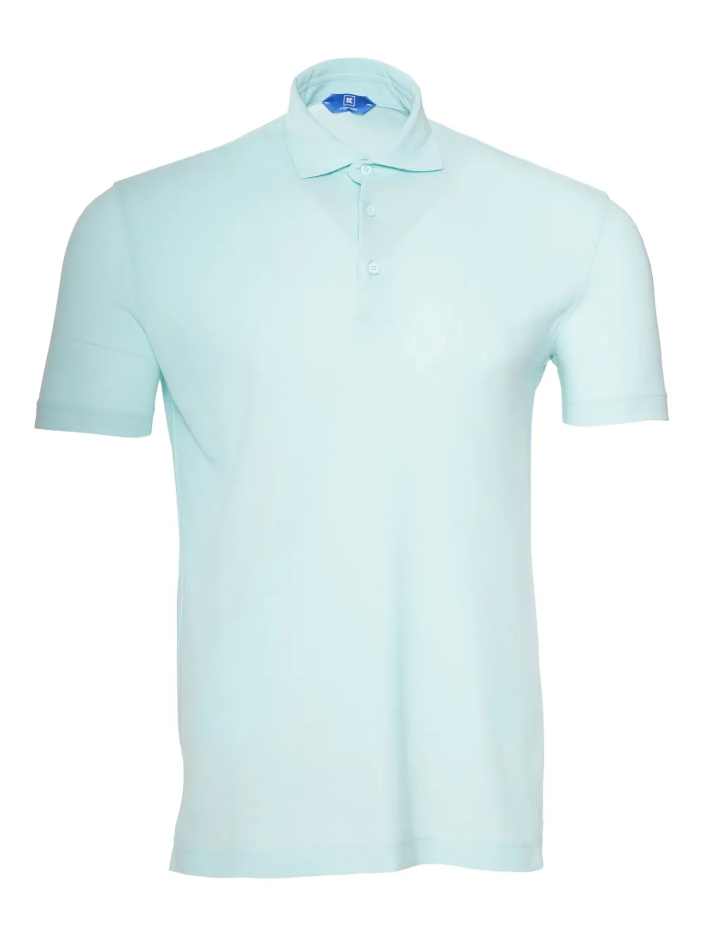 Kiton quarter-button polo shirt Blauw