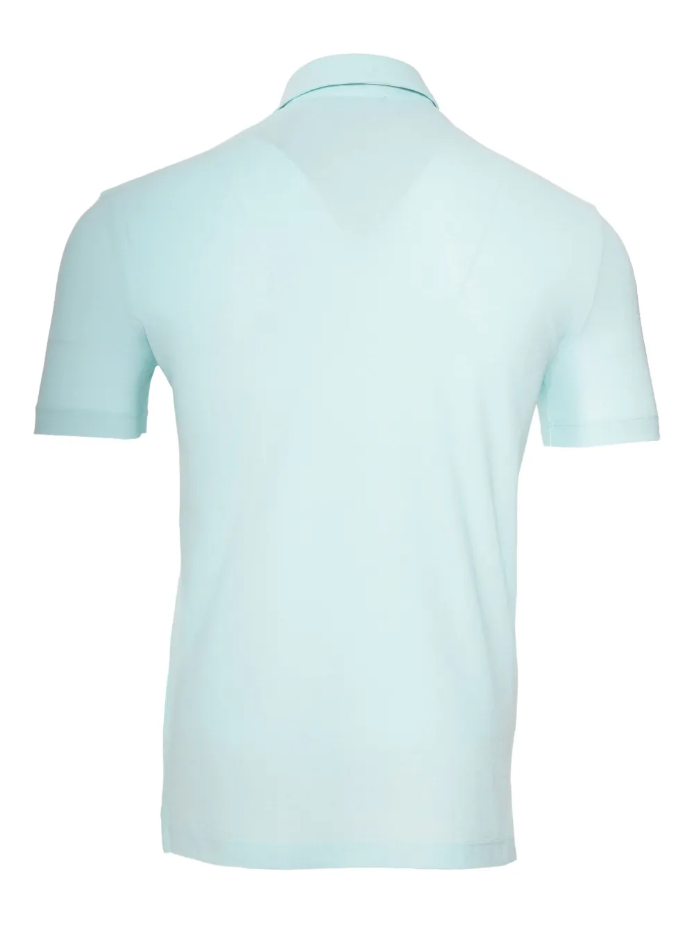 Kiton quarter-button polo shirt Blauw