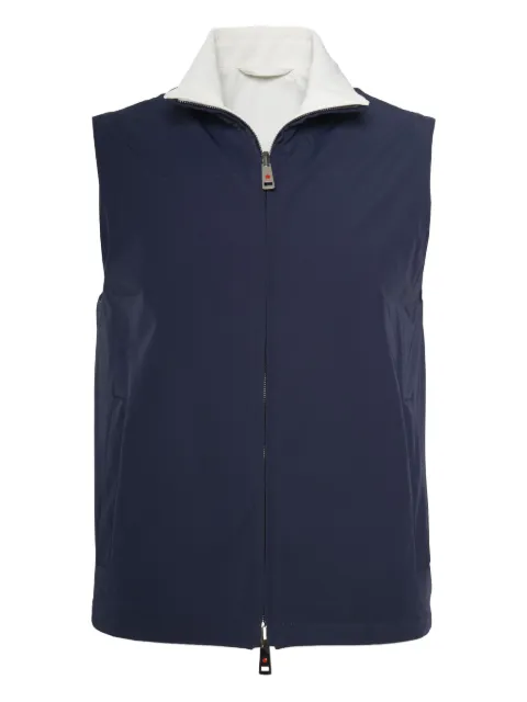 Kiton reversible zip-front gilet