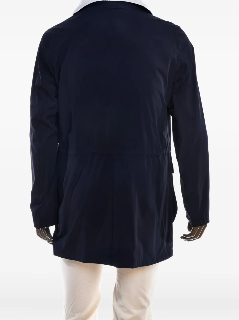 Kiton Omkeerbare regenjas Blauw