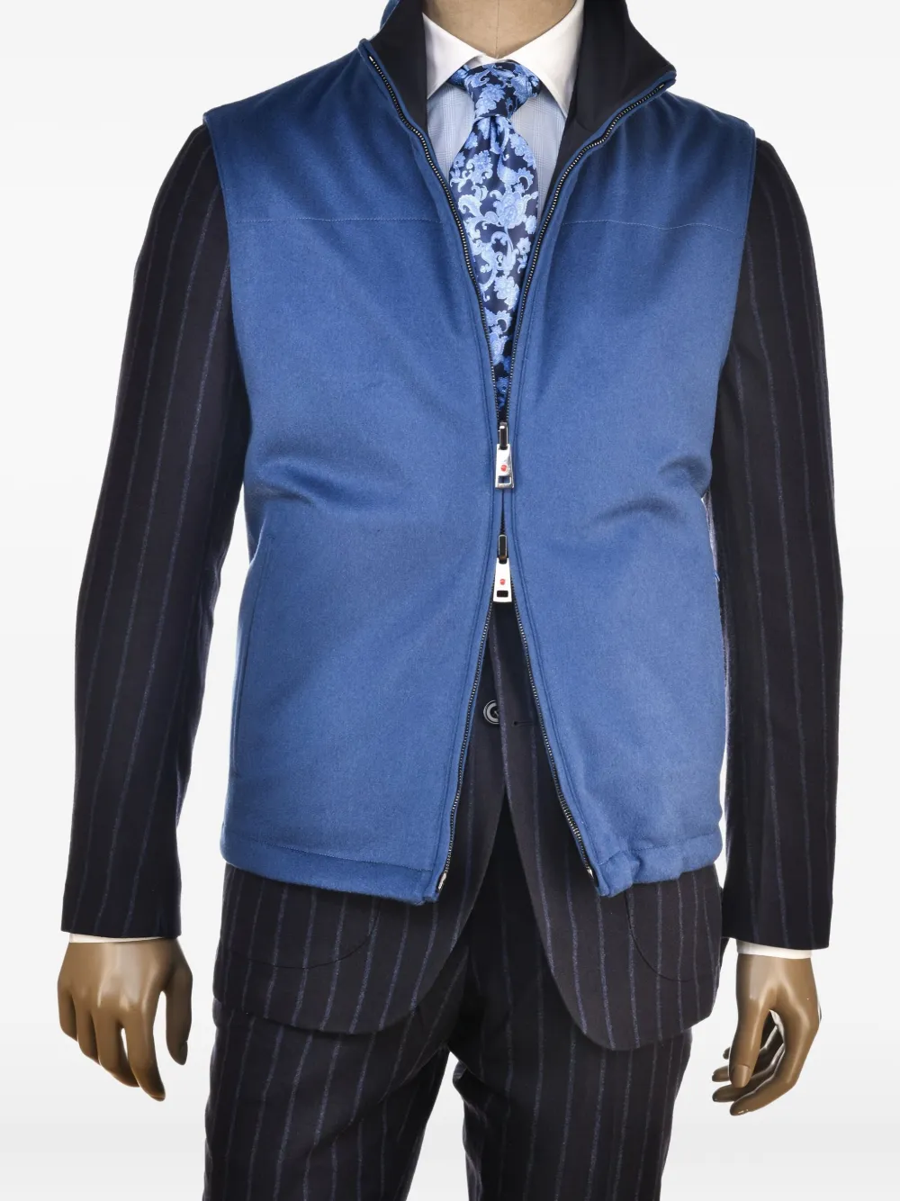 Kiton Omkeerbare kasjmier spencer Blauw