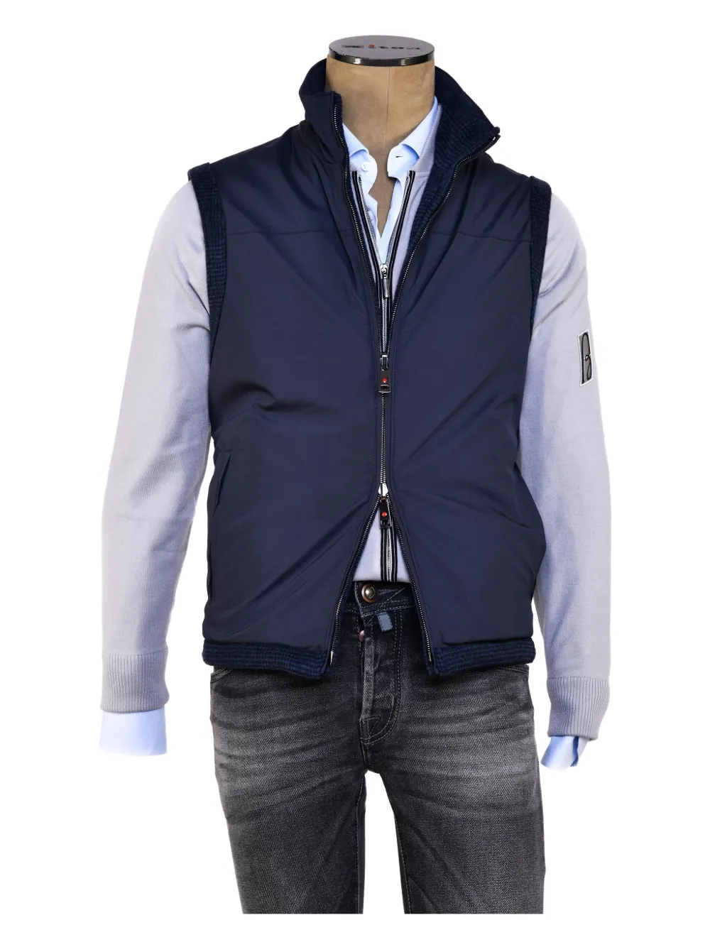Kiton Omkeerbaar gilet Blauw