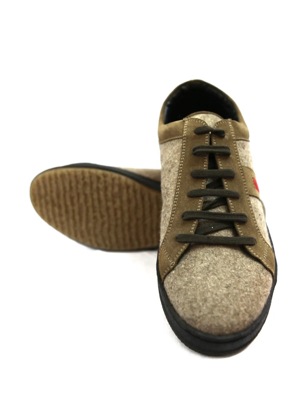 Kiton Marled suede-panel lace-up sneakers MKIWH1KHSOSULUMASNKR