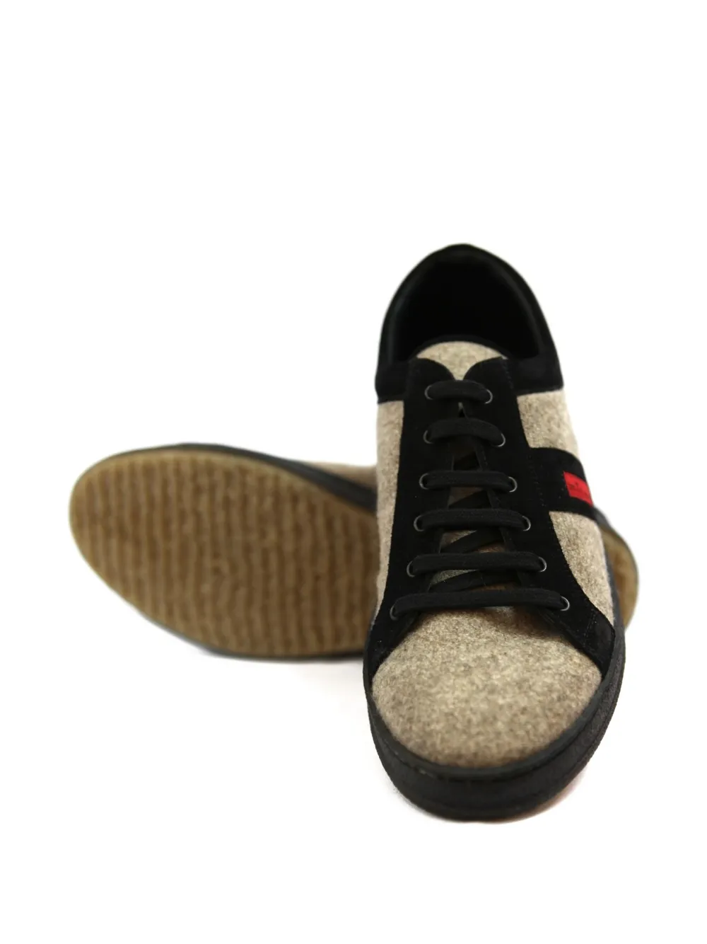 Kiton Marled suede-panel lace-up sneakers MKIWH1KHSOSULUMASNKR