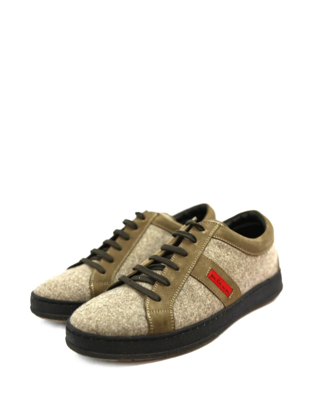 Kiton Marled suede-panel lace-up sneakers MKIWH1KHSOSULUMASNKR
