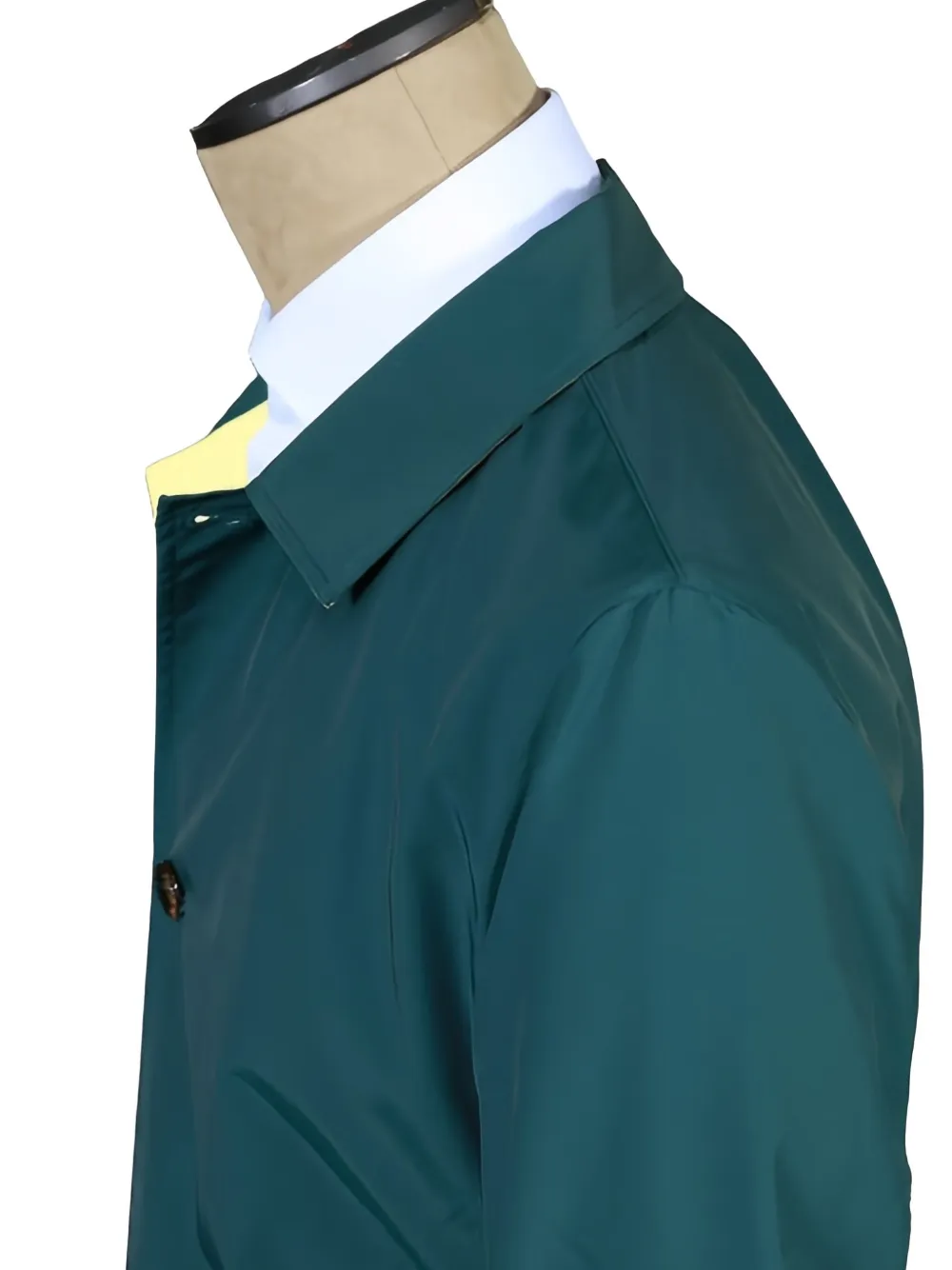 Kiton Omkeerbare regenjas met knopen Groen