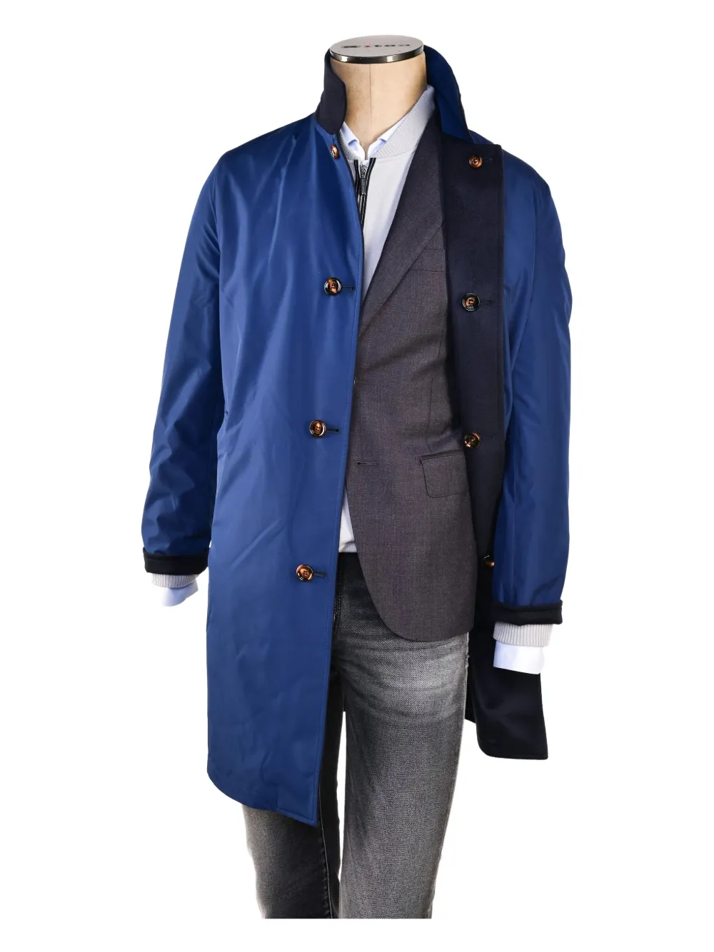 Kiton Cappotto reversibile in cashmere - Blu