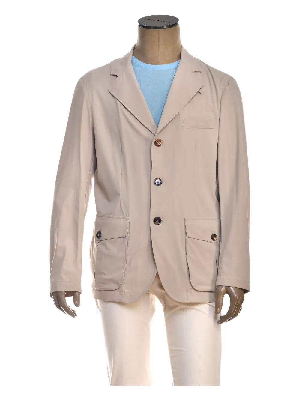 Kiton Piggi blazer met drie knopen Blauw