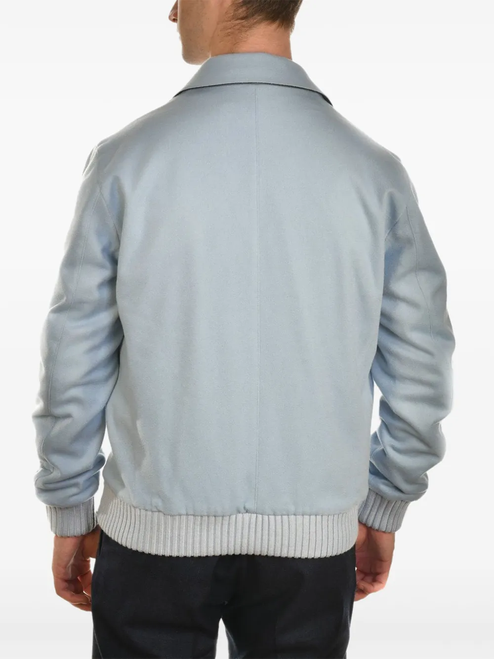 Kiton Brak kasjmier jack met geribbelde manchetten Blauw