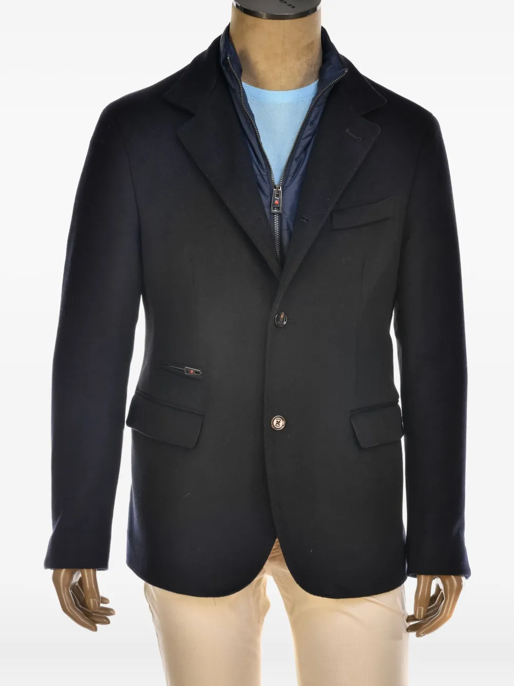 Kiton Tipas blazer met uitneembare voering Zwart