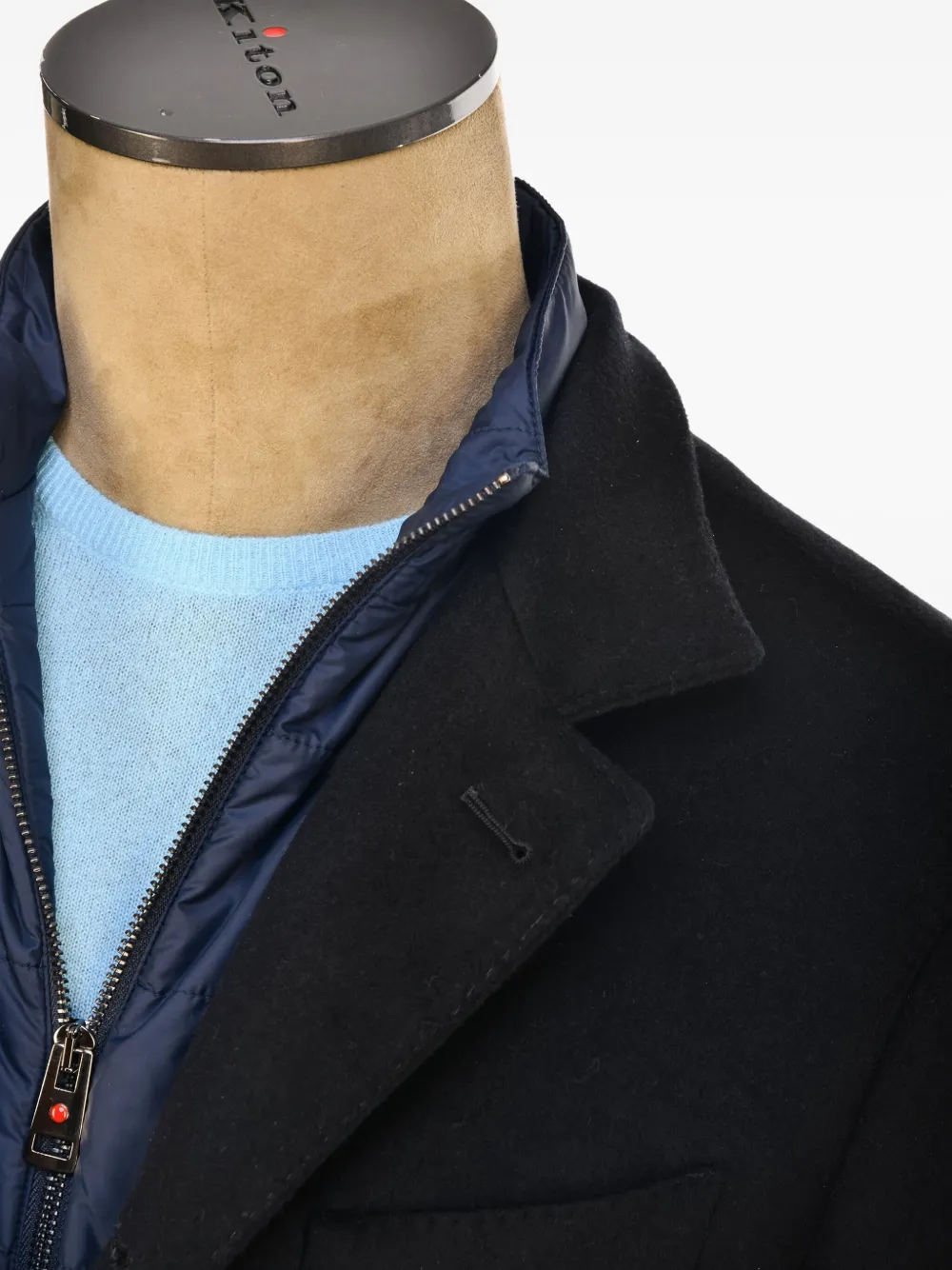 Kiton Tipas blazer met uitneembare voering Zwart