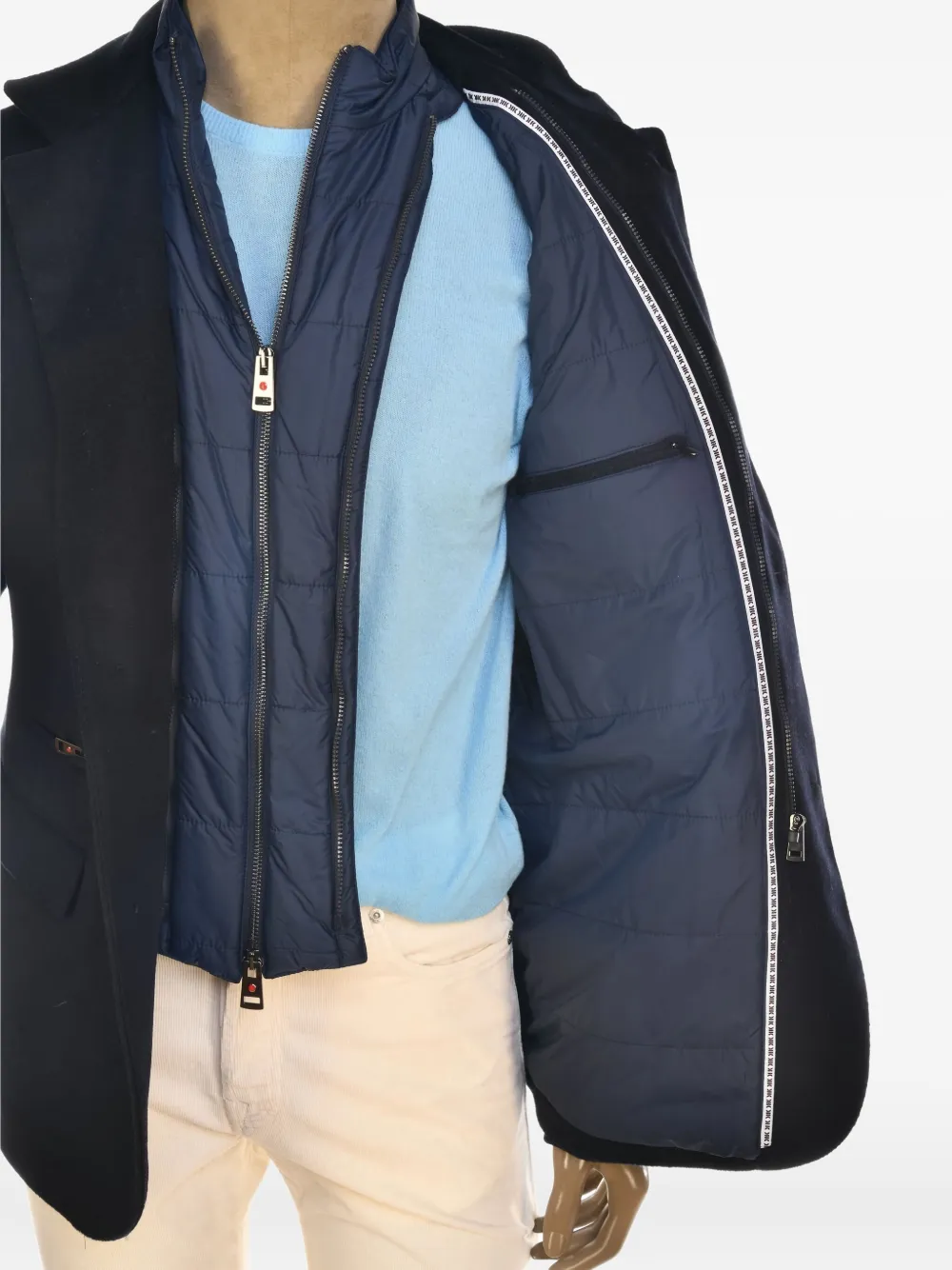 Kiton Tipas blazer met uitneembare voering Zwart