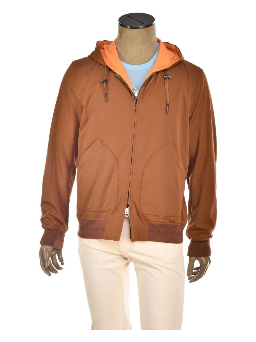 Kiton Tinga omkeerbaar jack met capuchon Grijs