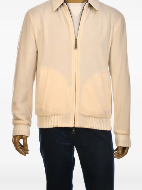 Kiton Brakk ribbed-cuff cashmere bomber jacket