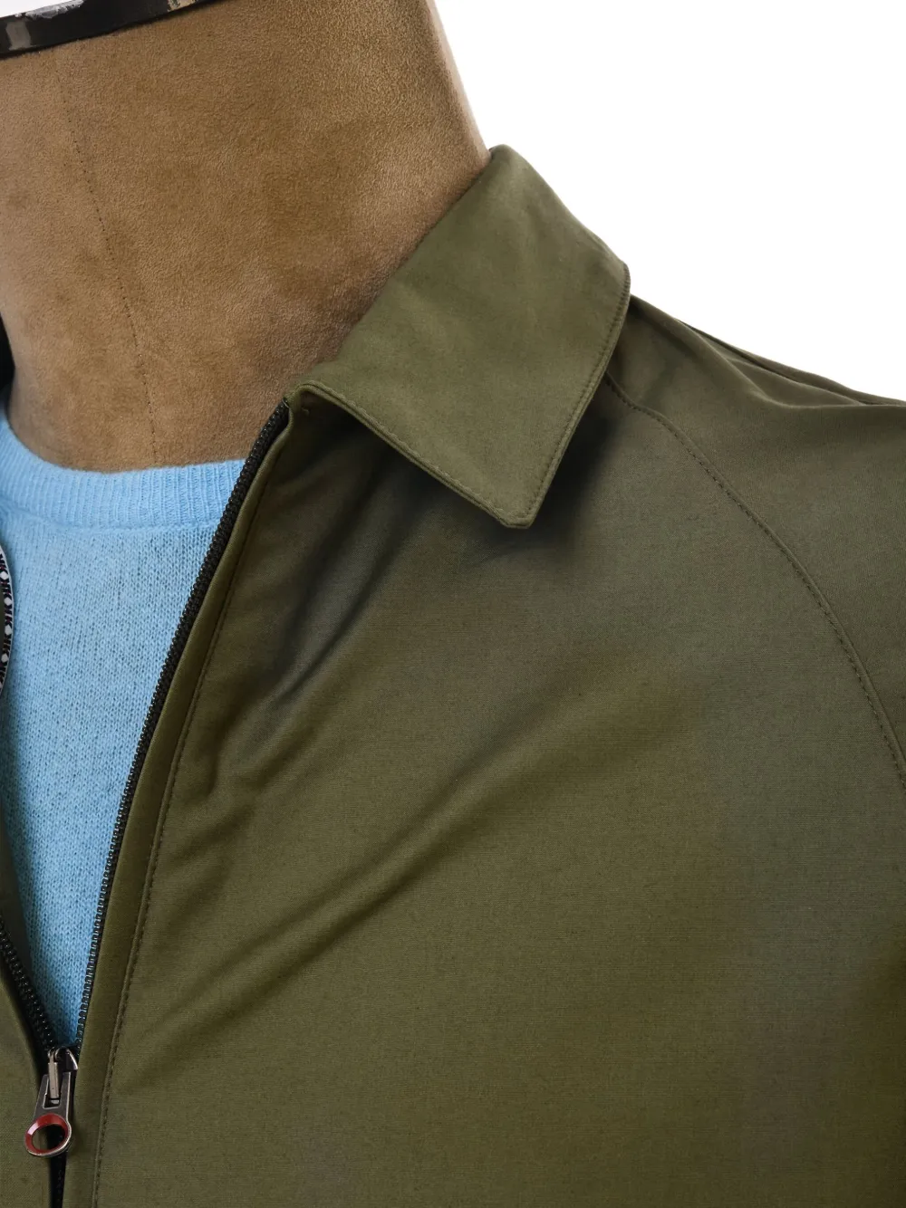 Kiton Drizza jack met opgestikte zak en rits Groen