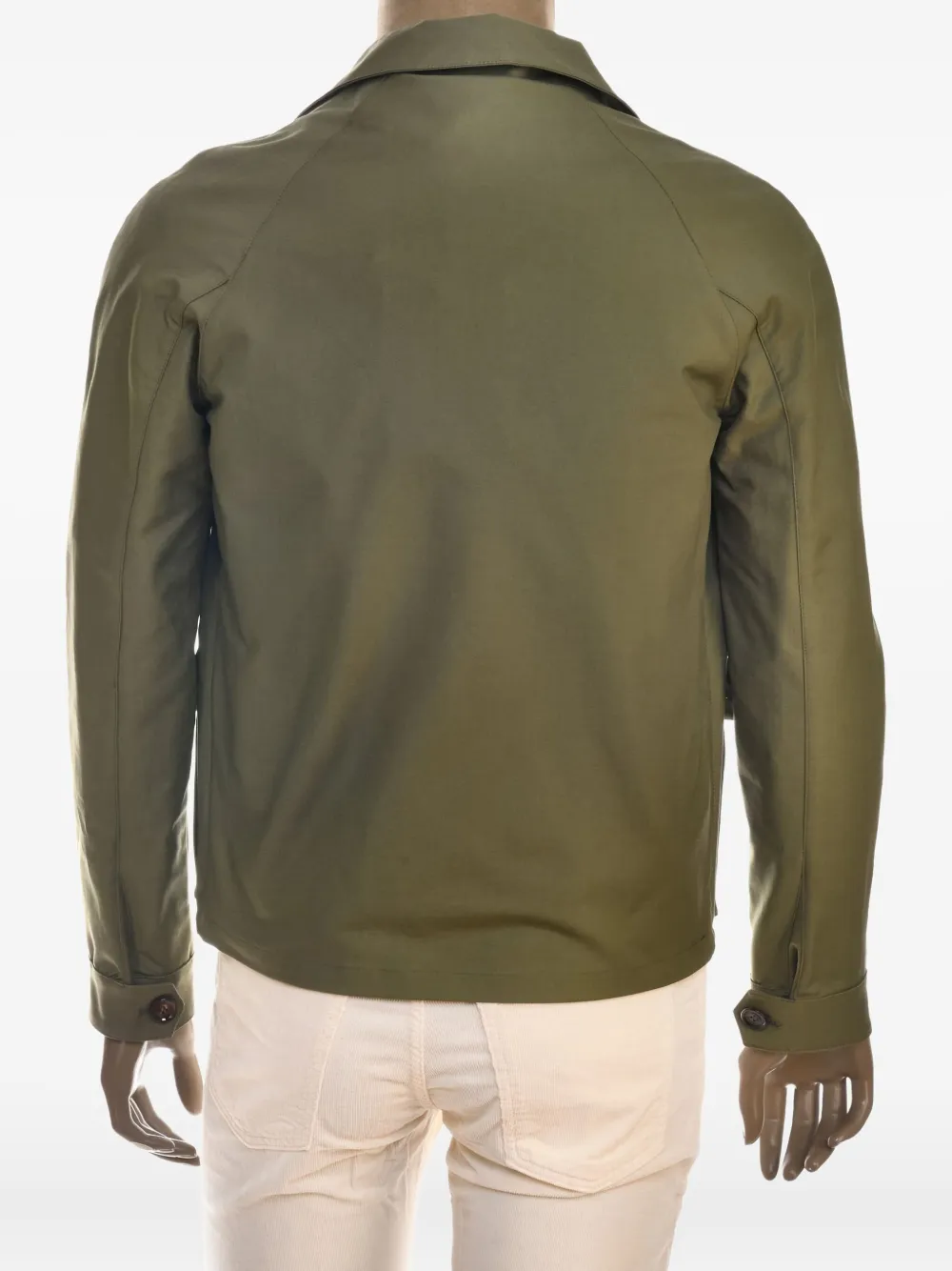 Kiton Drizza jack met opgestikte zak en rits Groen