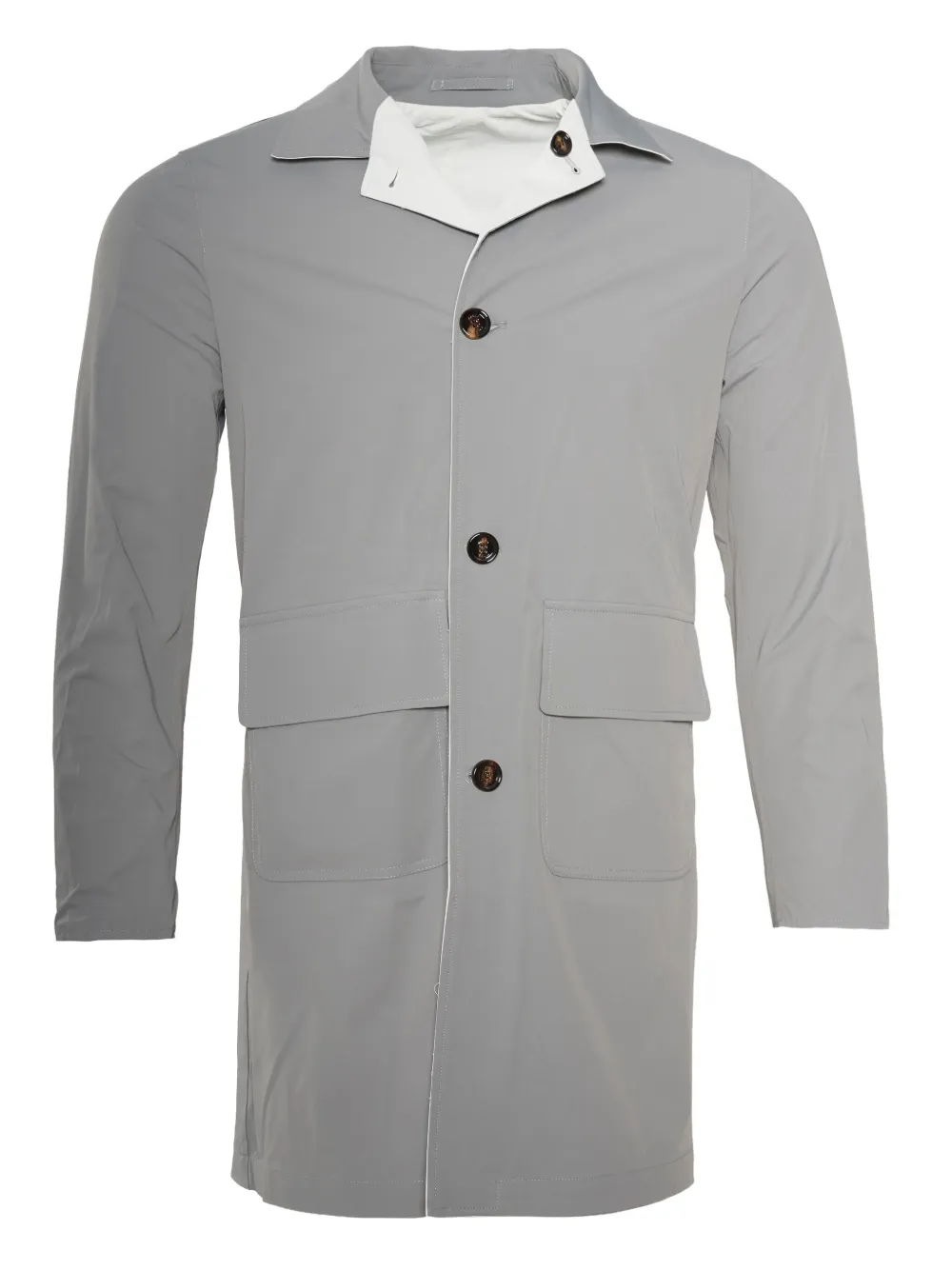 Kiton Kim reversible single-breasted coat | Grey | Image 1