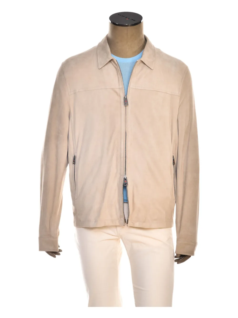 Kiton Kired Roy lambskin zip-front jacket Zwart