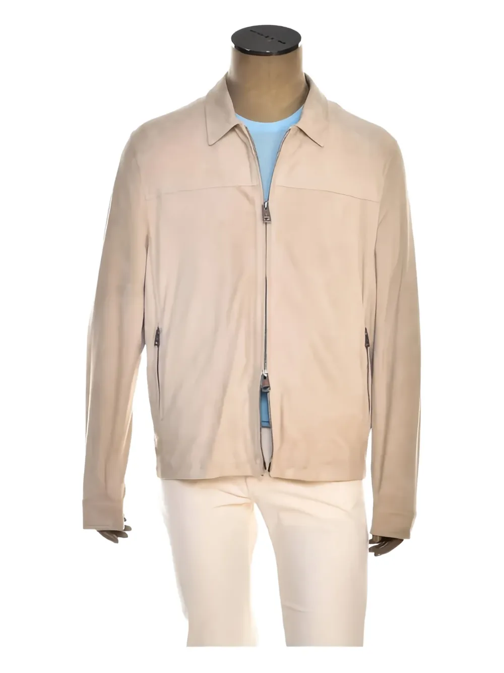 Kiton Kired Roy lambskin zip-front jacket - Nero