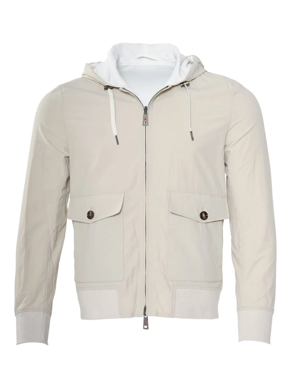 Kiton Kired hooded reversible jacket Beige