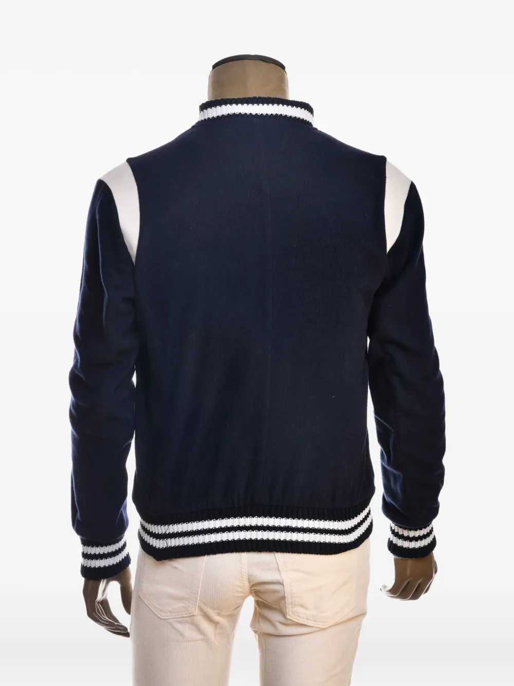 Kiton x Kired Hugo cashmere panelled zip-up bomber jacket Blauw