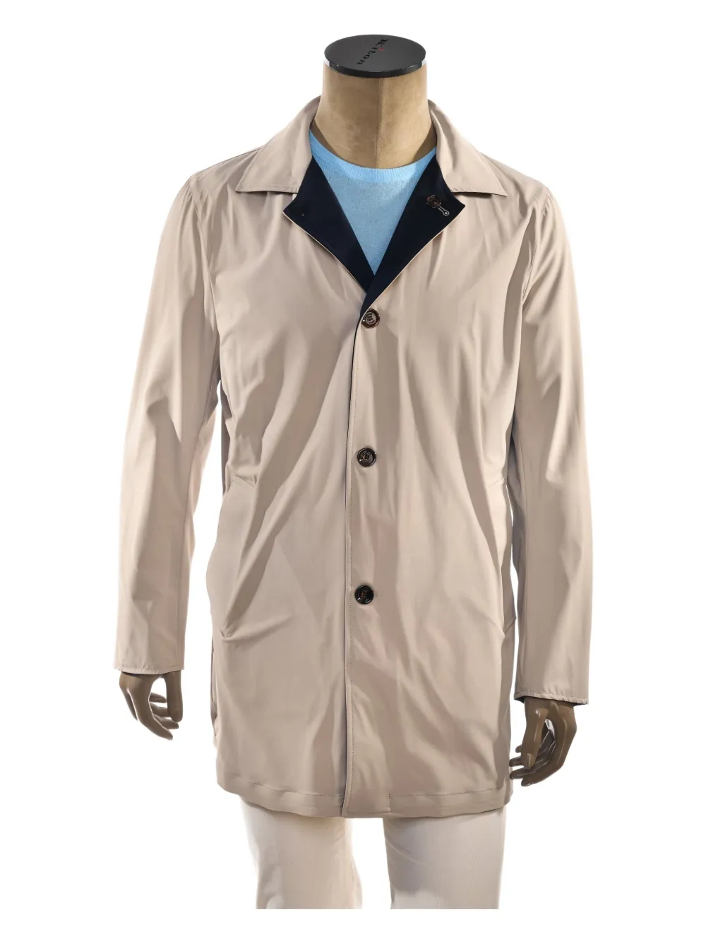 Kiton reversible buttoned coat Blauw