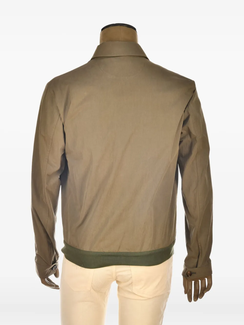 Kiton Jack met opgestikte zakken en rits Groen
