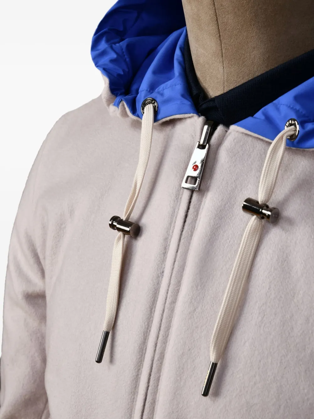 Kiton x Kired by Barwa hooded cashmere jacket Beige