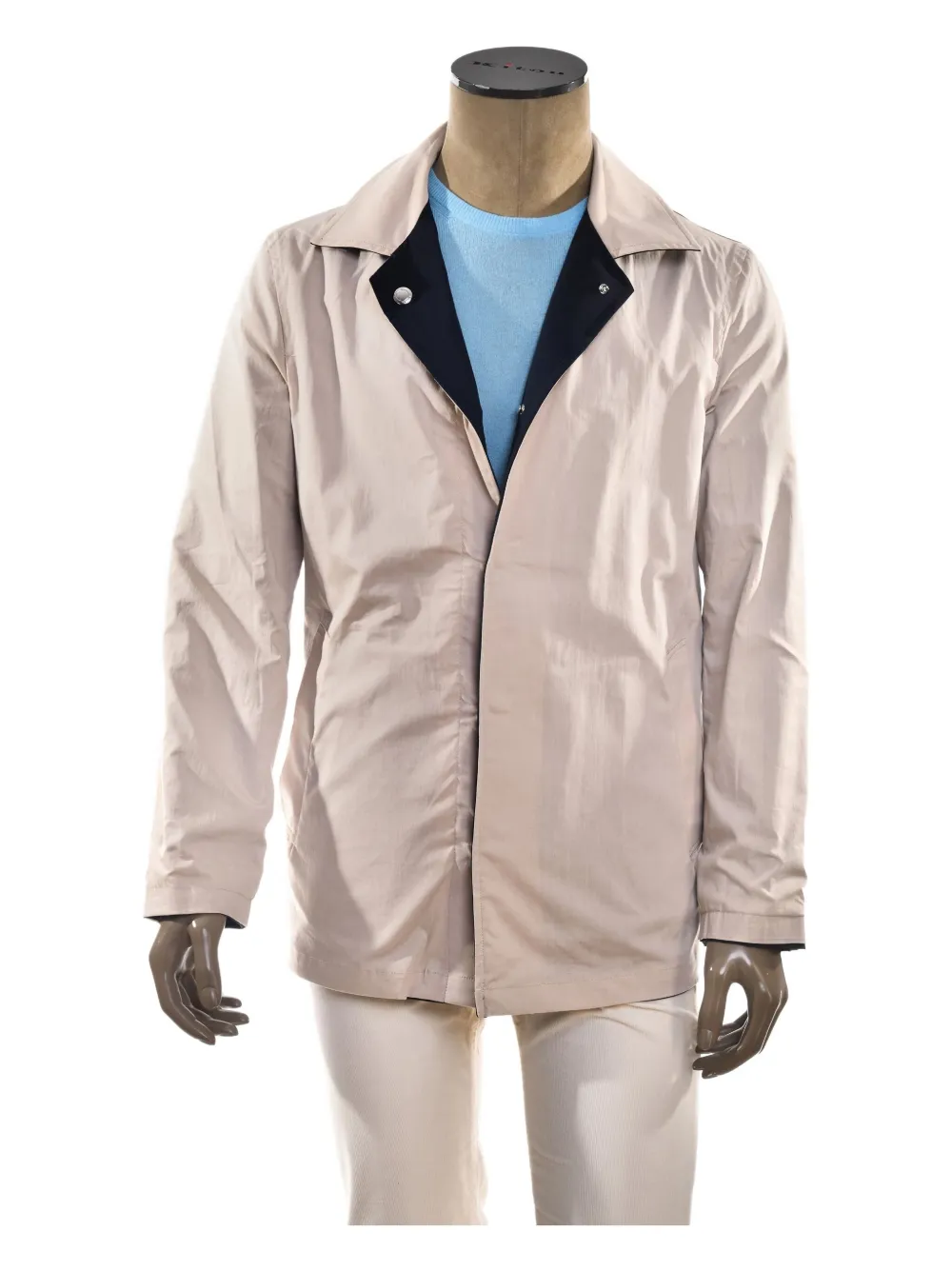 Kiton Omkeerbaar jack met kraag Blauw