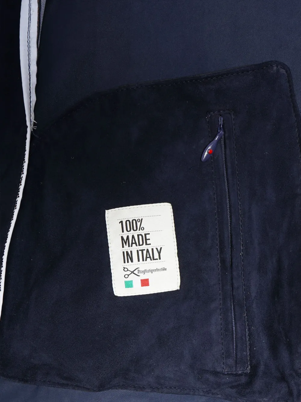 Kiton Suède jack met capuchon en rits Blauw