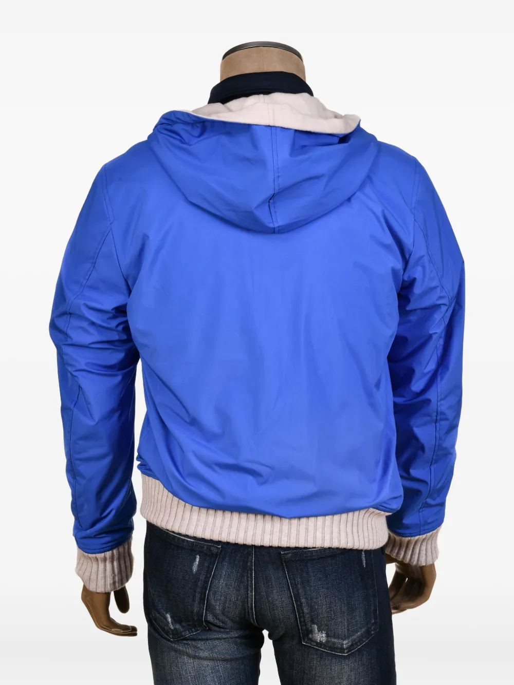 Kiton hooded reversible jacket Beige