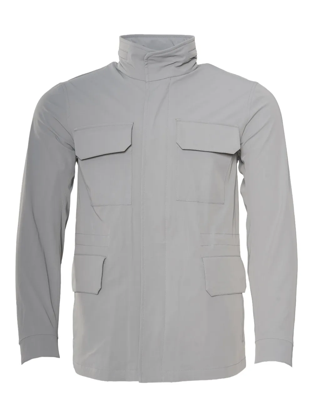 Kiton concealed-hood jacket Grijs