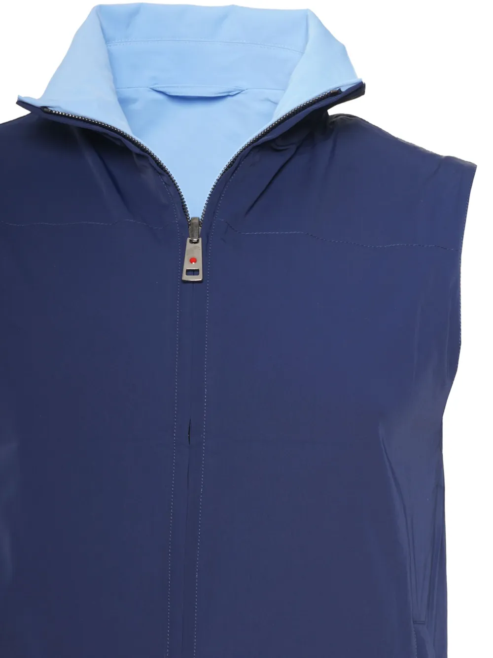 Kiton Ivan reversible zip-front vest - Blauw