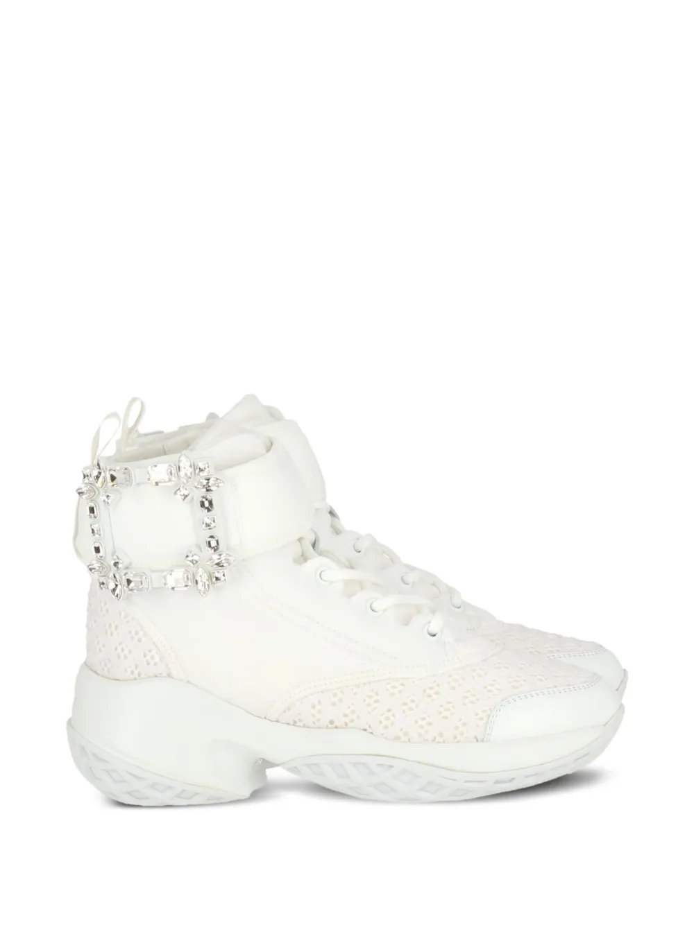 Roger Vivier buckle-embellished lace-insert sneakers | High-Tops | Image 2