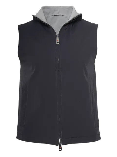 Kiton reversible zip-front vest