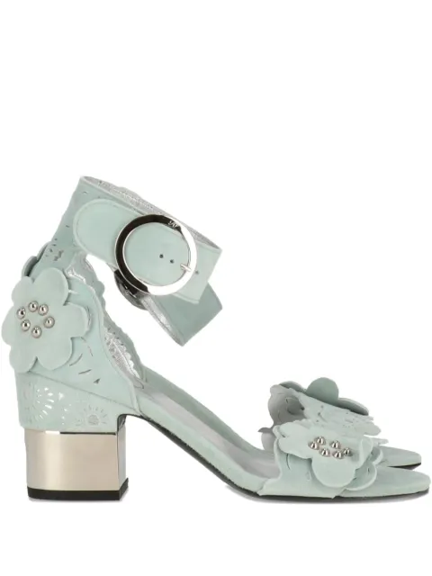 Roger Vivier flower-embellished block-heel sandals