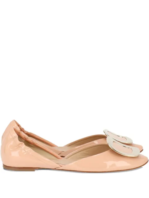 Roger Vivier buckle-embellished patent-leather ballet flats