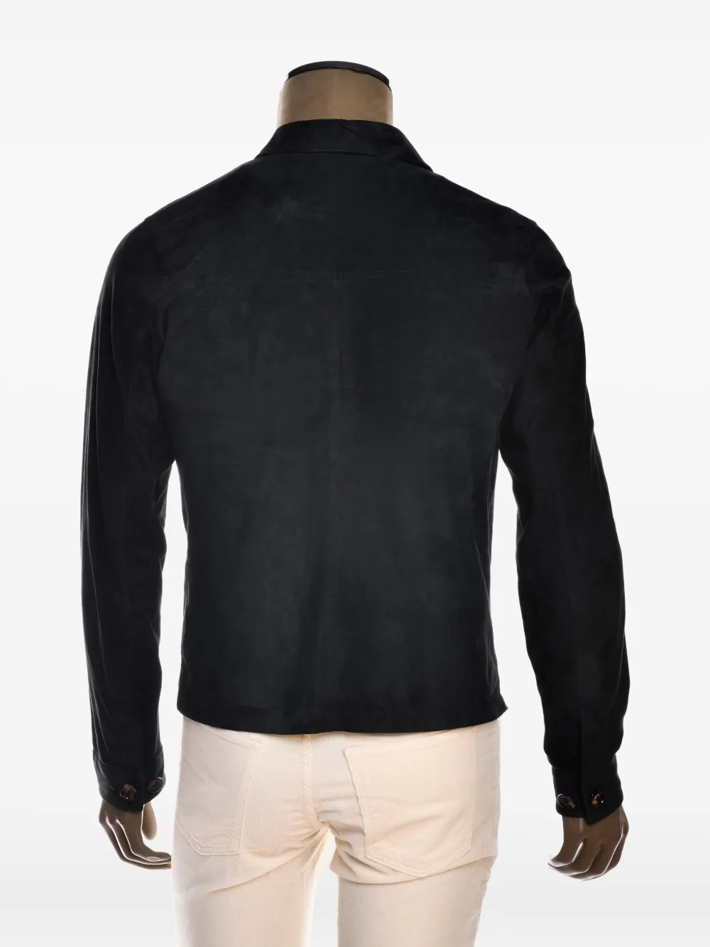 Kiton Suède jack Blauw
