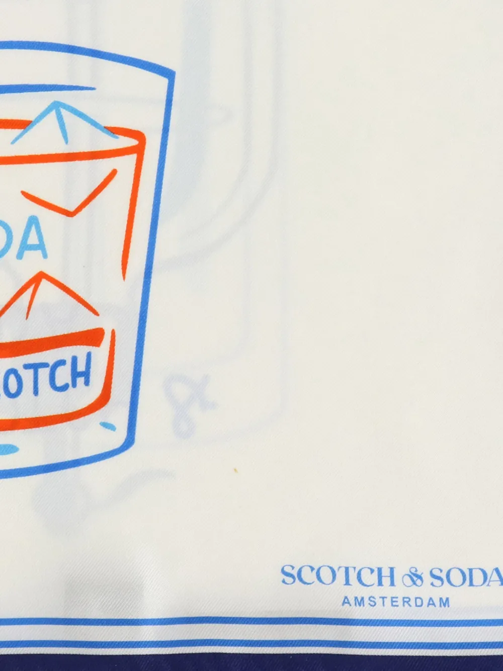 Scotch & Soda Pochet met print Wit