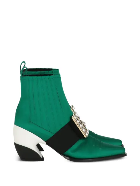 Roger Vivier 80mm hardware-embellished pointed-toe boots