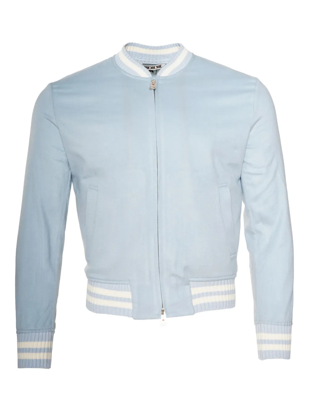 Kiton x Kired Didier ribbed-trim cashmere bomber jacket Blauw