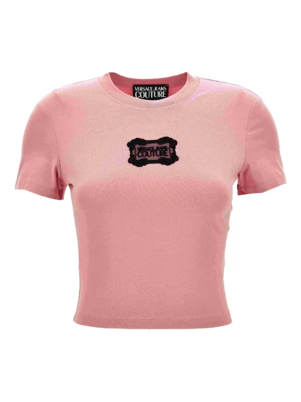 Versace Jeans Couture クロップド Tシャツ | ピンク | FARFETCH JP