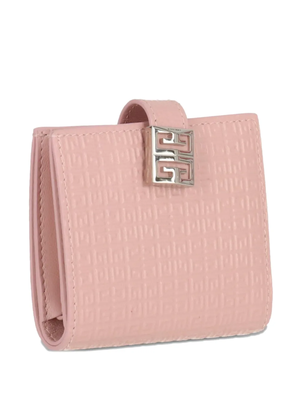 Givenchy embossed-logo leather wallet Roze