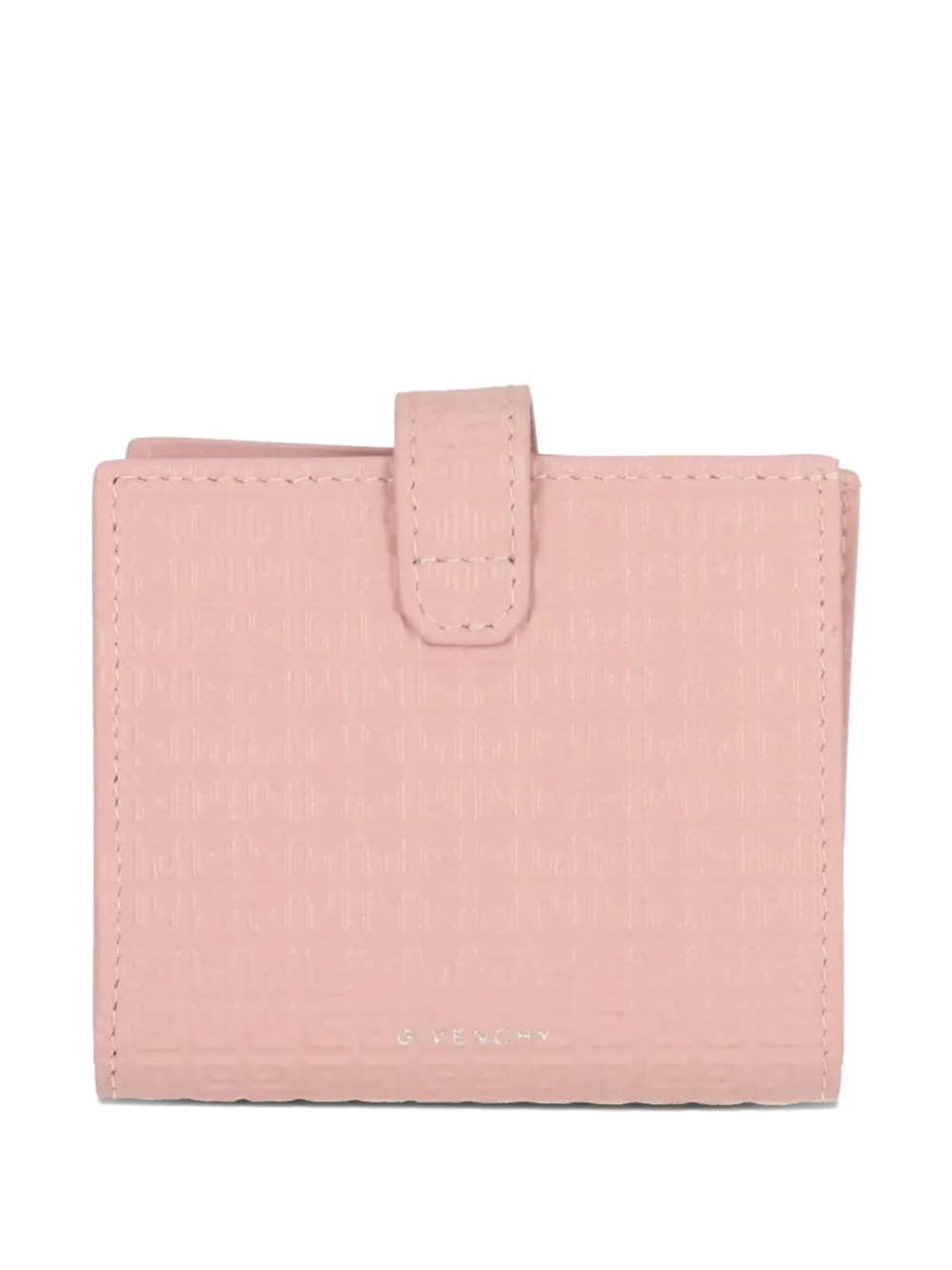 Givenchy embossed-logo leather wallet Roze