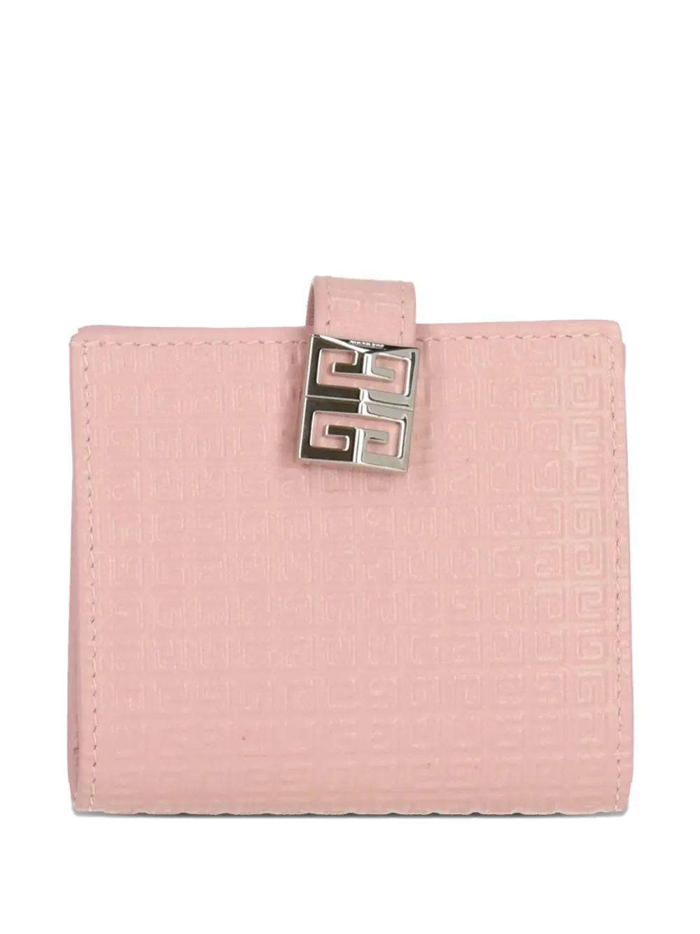 Givenchy embossed-logo leather wallet Roze
