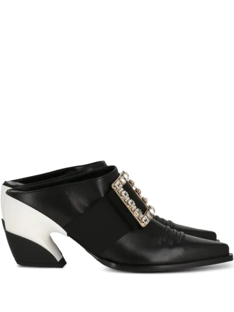 Roger Vivier buckle-embellished pointed-toe mules