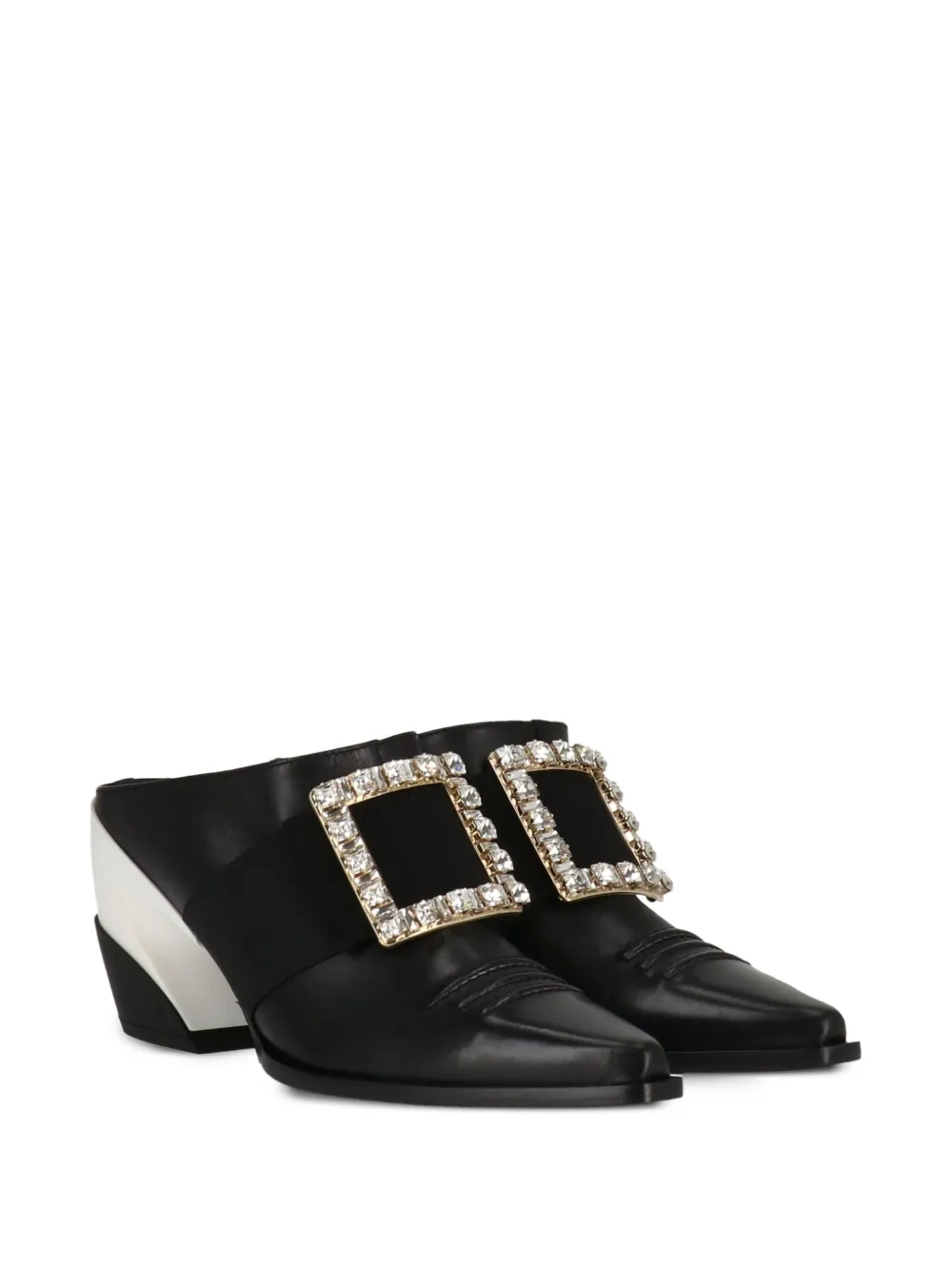 Roger Vivier buckle-embellished pointed-toe mules | Heeled Mules | Image 2