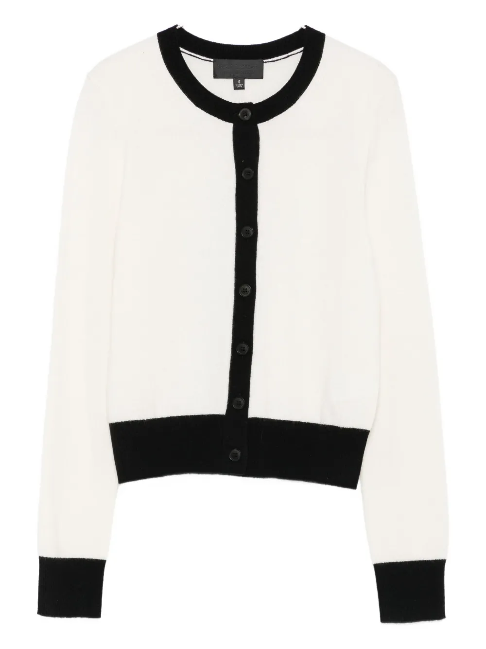 Nili Lotan Colourblock Cashmere Cardigan In White