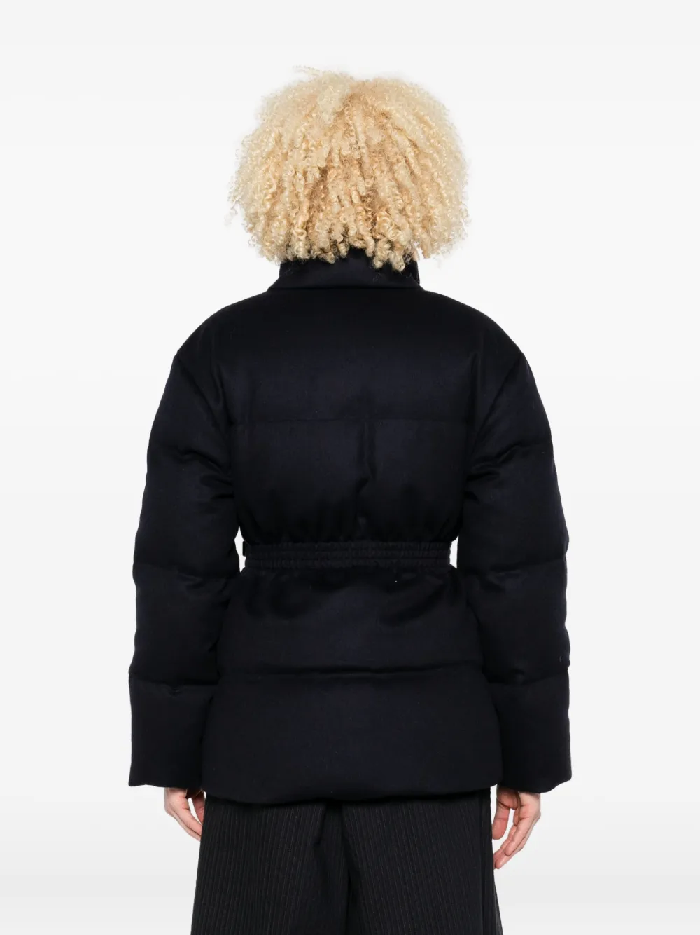 Prada zip-up puffer jacket Blauw